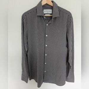 Mizzen+Main Shirt Med Standard Fit Performance Button Up Long Sleeve Men Plaid